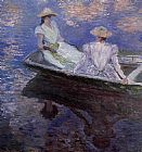 Famous Boat Paintings - Young Girls in a Row Boat